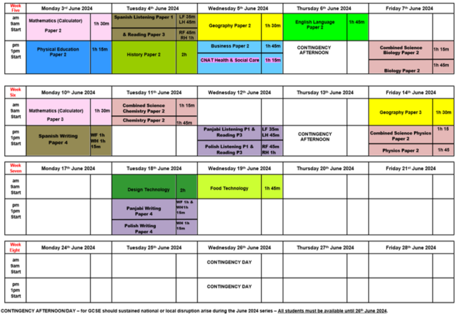 Year 11 Examinations - Arena Academy